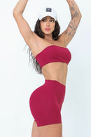 SHORT ESSENTIAL FIOR CHERRY